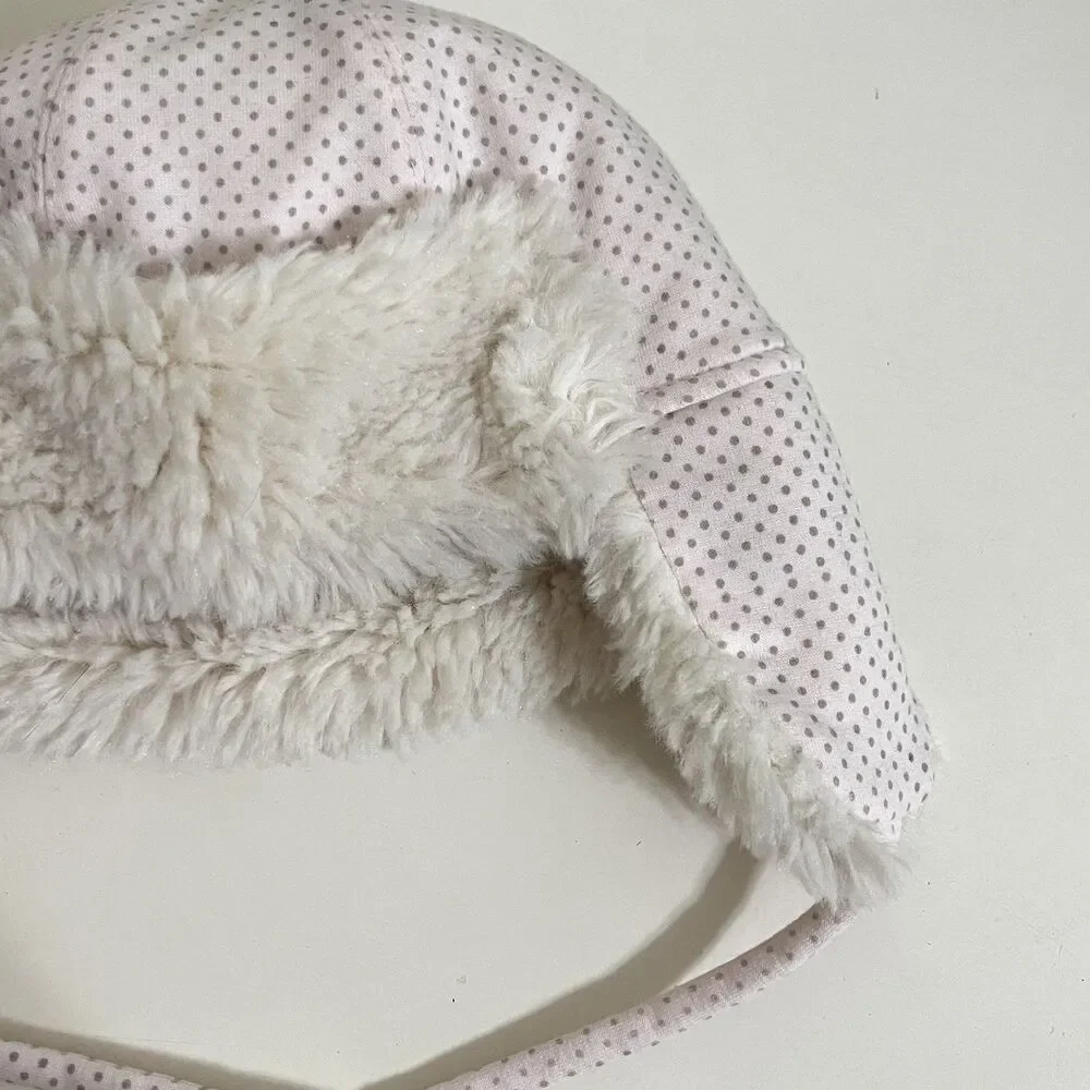 Baby & Child Restoration Hardware Pink Polka Dot Trapper Hat Baby Girl 0-12 Mos